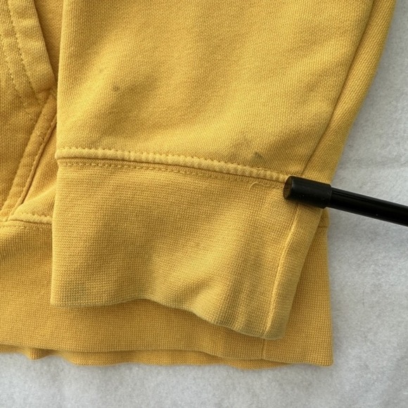 North Face Hoodie Mens XL Yellow Pullover Sweatshirt Kangaroo Pocket Outdoors - Picture 9 of 11
